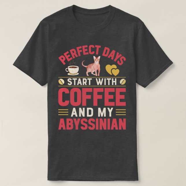 Camiseta Graciosos Gatos Y Café Amante 1 (Diseño del anverso)