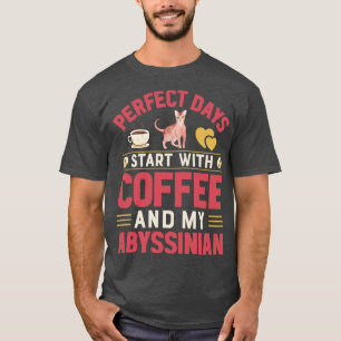 Camiseta Graciosos Gatos Y Café Amante 1