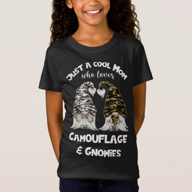 Camiseta Graciosos Gnomes De Camuflaje Para La Mamá De Guay (Anverso)