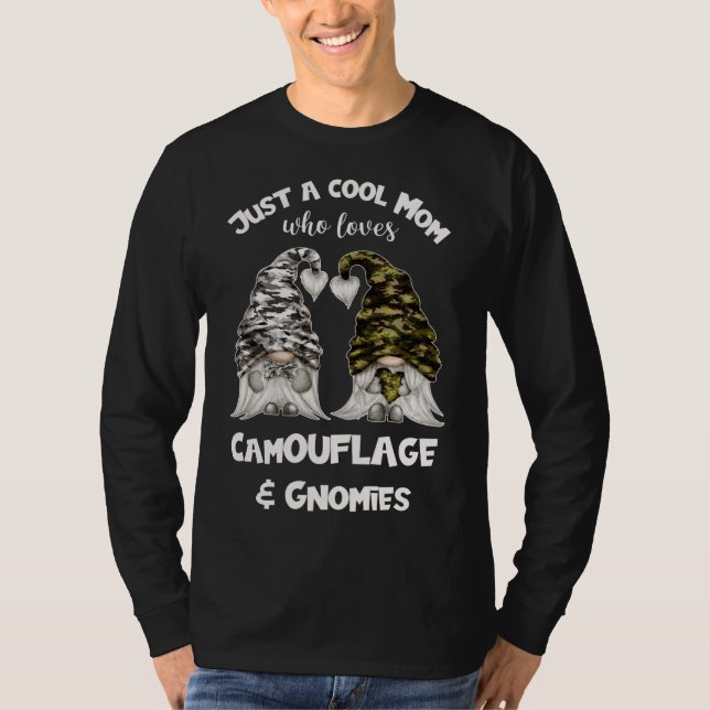 Camiseta Graciosos Gnomes De Camuflaje Para La Mamá De Guay (Anverso)