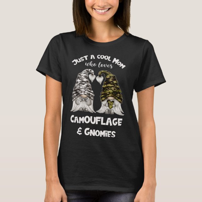 Camiseta Graciosos Gnomes De Camuflaje Para La Mamá De Guay (Anverso)
