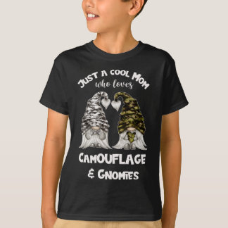 Camiseta Graciosos Gnomes De Camuflaje Para La Mamá De Guay