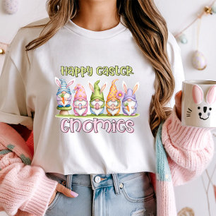 Camiseta Graciosos Gnomies Felices De Pascua - Gnome Astuto