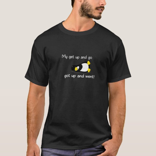 Camiseta Graciosos Hombres Pingüinos Damas Jubilación O Cum (Anverso)