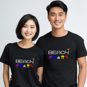 Camiseta Graciosos Iconos Antiplaya Color oscuro