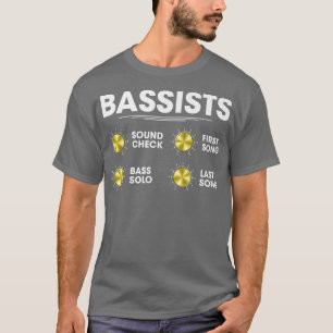Camiseta Graciosos Jugadores De Guitarra Eléctrica De Bass 