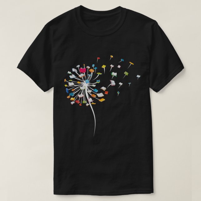Camiseta Graciosos Libros De Dandelion Para Leer A Mujeres  (Diseño del anverso)