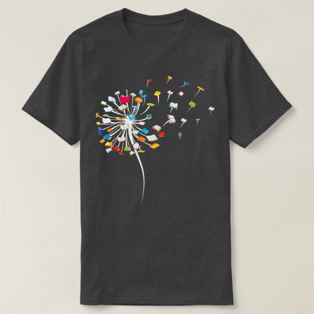 Camiseta Graciosos Libros De Dandelion Para Leer A Mujeres  (Diseño del anverso)