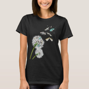 Camiseta Graciosos Libros De Dandelion Para Leer A Mujeres