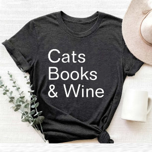 Camiseta Graciosos libros de gatos y la madre amante del vi
