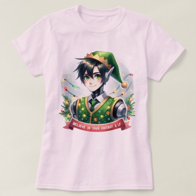 Camiseta 🤖 Graciosos Memes De Chatbot De Xmas Creen En El  (Diseño del anverso)