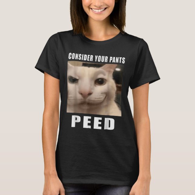 Camiseta Graciosos Memes De Gato Silly Para Los Diseños De  (Anverso)