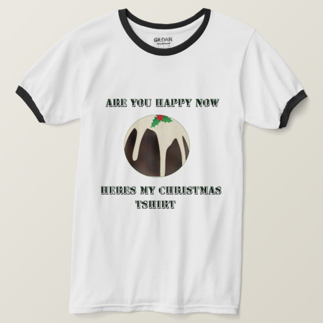 Camiseta Graciosos Navidades de bowling en césped Pudding , (Anverso del diseño)