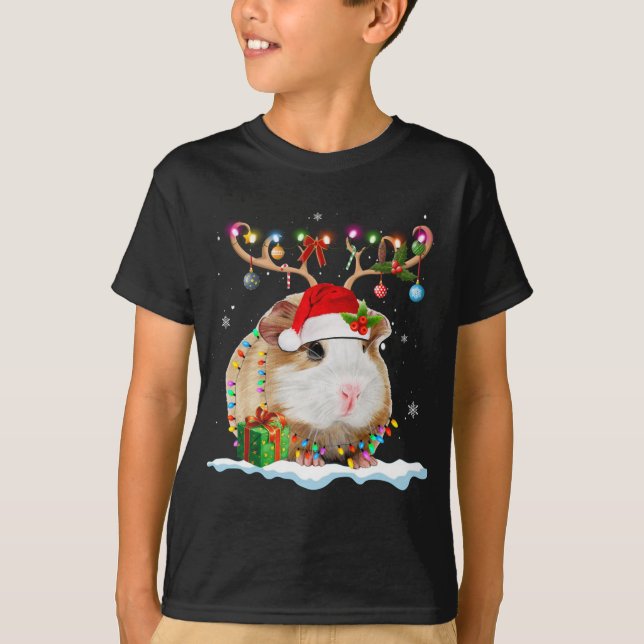 Camiseta Graciosos Navidades de cerdo Navidades de renos br (Anverso)