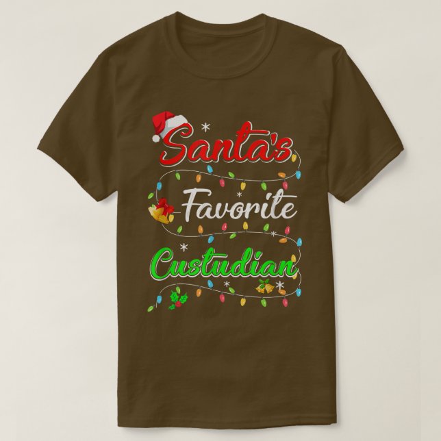 Camiseta Graciosos Navidades de Custodio Favorito de Santa  (Diseño del anverso)