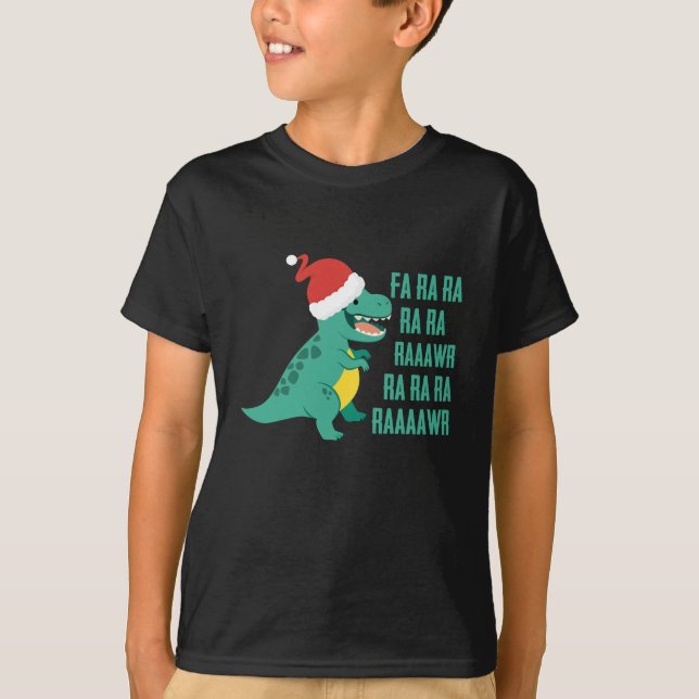 Camiseta Graciosos Navidades de la Fiesta de los Dinosaurio (Anverso)