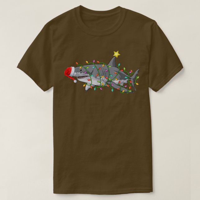 Camiseta Graciosos Navidades de Navidad en Santa Sharkmas (Diseño del anverso)