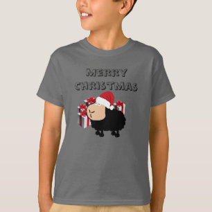 Camiseta Graciosos Navidades de ovejas de Santa personaliza