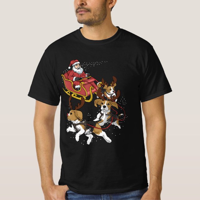 Camiseta Graciosos Navidades De Perro Beagle Regalos Por Pe (Anverso)
