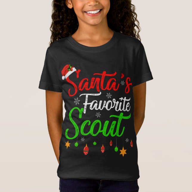 Camiseta Graciosos Navidades de Scout favoritos de Santa Cl (Anverso)