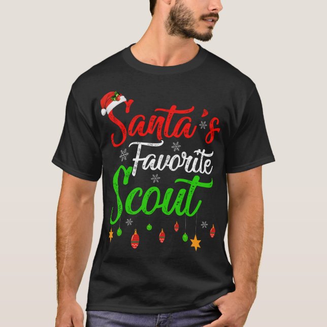 Camiseta Graciosos Navidades de Scout favoritos de Santa Cl (Anverso)