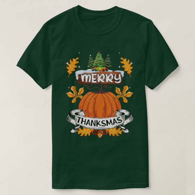 Camiseta Graciosos Navidades del Día de Acción de Gracias d (Diseño del anverso)