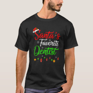 Camiseta Graciosos Navidades dentistas favoritos de Santa C