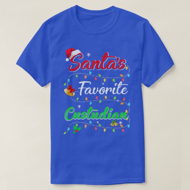 Camiseta Graciosos Navidades favoritos de los custodios de  (Diseño del anverso)