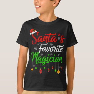 Camiseta Graciosos Navidades mago favoritos de Santa Claus