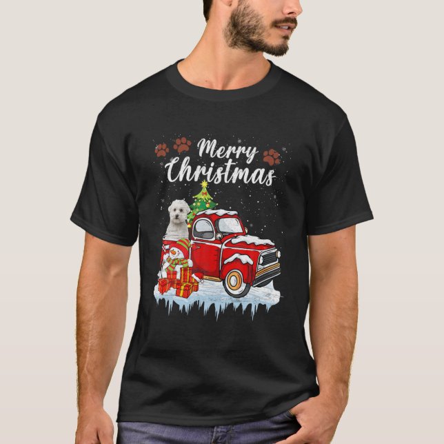 Camiseta Graciosos Navidades malteses de Camión Rojo con Ni (Anverso)