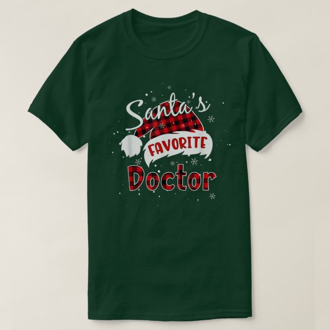 Camiseta Graciosos Navidades Médicas favoritos de Santa Cla (Diseño del anverso)