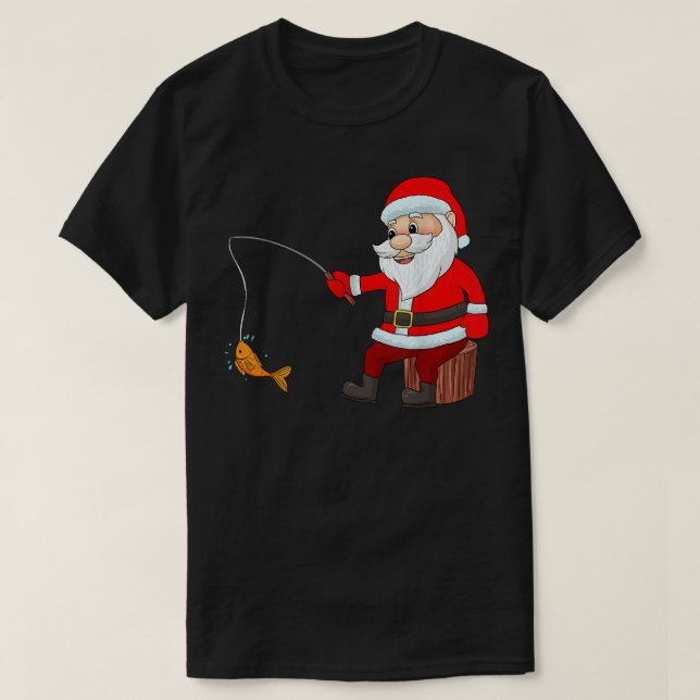 Camiseta Graciosos Navidades pesqueros de Santa Claus Fish  (Diseño del anverso)
