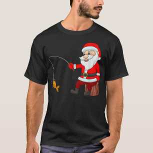 Camiseta Graciosos Navidades pesqueros de Santa Claus Fish 