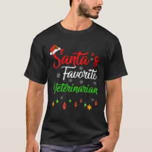 Camiseta Graciosos Navidades veterinarios de Santa Claus