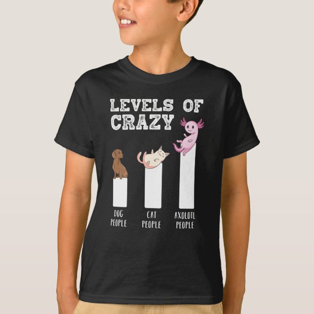 Camiseta Graciosos niveles de Axolotl de regalos locos de l (Anverso)