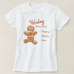 Camiseta Graciosos niveles de estrés de feriado en el hombr