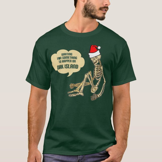Camiseta Graciosos Oak Island Treasure Hunters Skeleton Gif (Anverso)