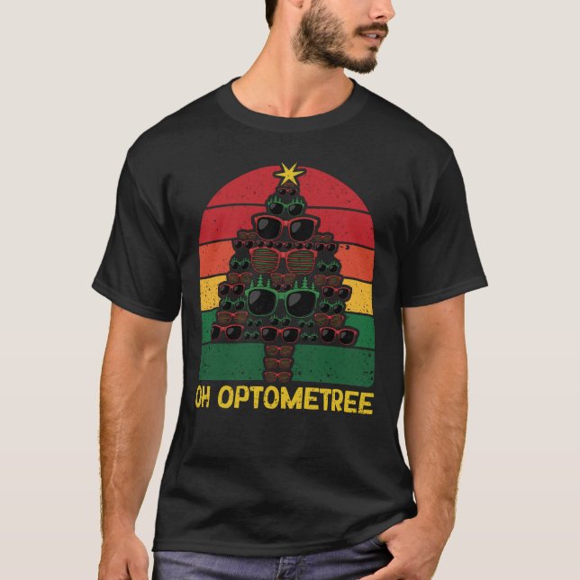 Camiseta Graciosos Opticistas Vidrios de Árbol de Navidad N (Anverso)