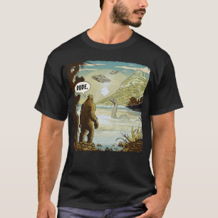Camiseta Graciosos OVNIS Sasquatch Introvert Loch Ness