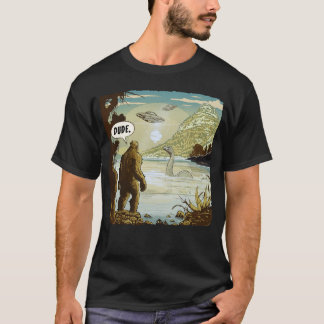 Camiseta Graciosos OVNIS Sasquatch Introvert Loch Ness