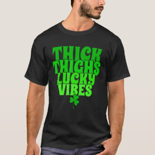 Camiseta Graciosos Patrones Gruesos Vibes De Suerte, Guay P
