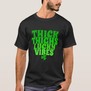 Camiseta Graciosos Patrones Gruesos Vibes De Suerte, Guay P