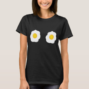 Camiseta Graciosos pechos de huevo frito de cerdo
