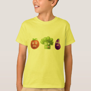 Camiseta Graciosos Personalizados Vegetales Niños