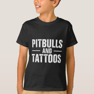Camiseta Graciosos Pitbulls Y Tattoos Perro Trendy Perro Lo