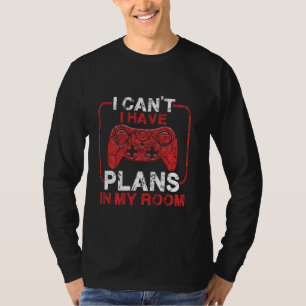 Camiseta Graciosos Planes De Gamer En Mi Habitación Videoju