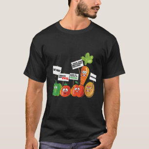 Camiseta Graciosos protestantes de verduras a favor de la c