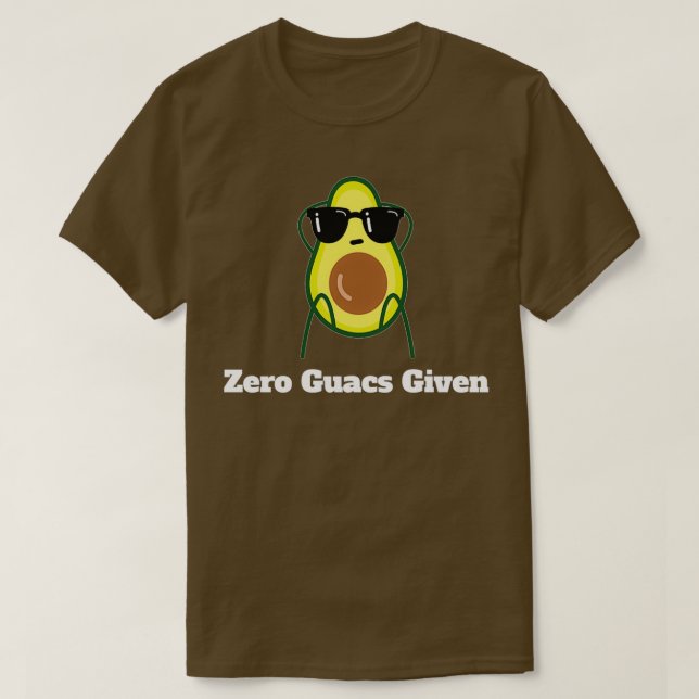 Camiseta Graciosos Regalos De Aguacate A Cero Guacs Dados U (Diseño del anverso)