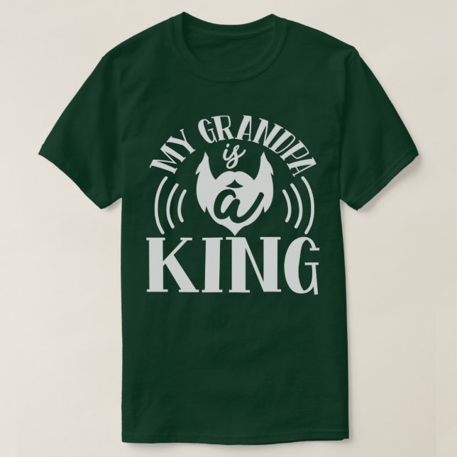 Camiseta Graciosos Regalos De Barba Mi Abuelo Es Un Rey (Diseño del anverso)