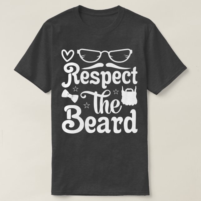 Camiseta Graciosos Regalos De Barba Respetan La Barba 2 (Diseño del anverso)